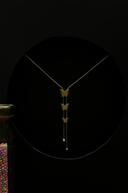 Stainless Steel Butterfly Necklace – Elegant Pendant for Women